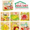 Bộ ghép hình gỗ 6 mặt 9 viên cho bé phát triển trí tuệ sớm