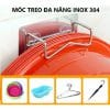 Giá treo chậu rổ đa năng inox 304 dán tường