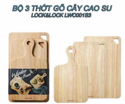 Bộ 3 thớt gỗ cao su LocknLock LWC001S3 - Ảnh 10