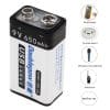 Pin sạc cổng USB Doublepow 9V 6F22 650mAh