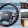 Bọc vô lăng ô tô da PU họa tiết bằng nỉ