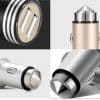 Tẩu sạc ô tô, xe hơi 2 USB kiêm búa đập kính Konsen CC318