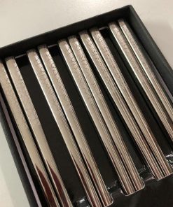 Set 5 đôi đũa Inox 304 phong cách Nhật Bản - Màu bạc hoa văn