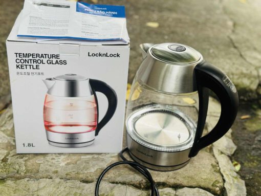 Ấm siêu tốc thủy tinh có điều chỉnh nhiệt độ LocknLock EJK341 (1.8L)