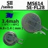 Pin SII Seiko 3V MS614SE FL28E 3.4mAh