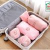 Bộ 5 túi lưới 3 lớp phân loại quần áo đi du lịch có thể giặt máy
