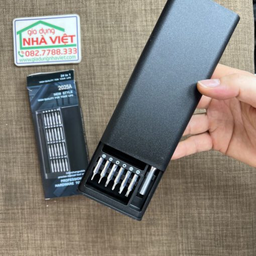 Bộ vít bỏ túi đa năng 24 đầu có nam châm thân kim loại - Ảnh 5