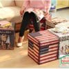 Thùng đựng đồ bằng vải kiêm ghế ngồi