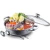 Nồi lẩu 2 ngăn 30cm shabu-shabu Lock&Lock LCM2308-OCH