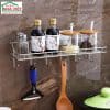 Kệ chữ nhật để đồ treo khăn dán tường inox 304