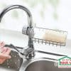 Giá để giẻ rửa bát inox gắn vòi rửa điều chỉnh kích thước