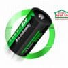 Pin đại sạc cổng USB Doublepow size D 1.5V 9000mWh