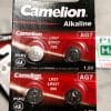 Vỉ 10 pin cúc áo Camelion Alkaline AG7 1.5V LR57 LR927 395