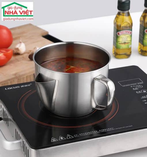 Nồi nấu canh lọc dầu inox Kaiwang SUS304 1.3L - Hình ảnh 7