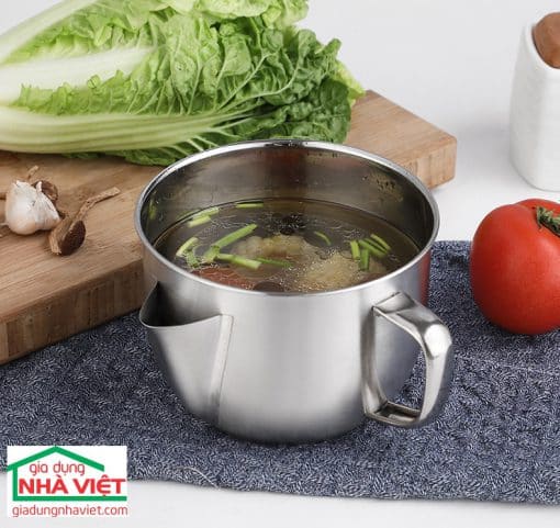 Nồi nấu canh lọc dầu inox Kaiwang SUS304 1.3L - Hình ảnh 3