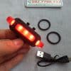 Đèn hậu gắn đuôi xe đạp cảnh báo LED màu đỏ pin sạc USB BS216