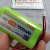Pin ghép 2 cell Lithium-ion 18650 3.7V có dây jack cắm