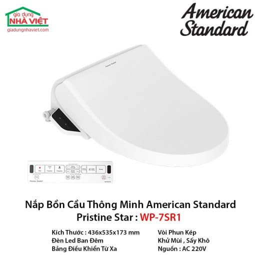 Nắp rửa điện tử American Standard WP-7SR1 Pristine Star bảng điều khiển rời - Hình ảnh 2