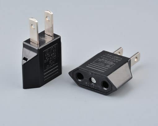 Phích nối điện chuẩn C to A chân tròn Việt Nam sang chân dẹt Mỹ Nhật GM84 6A 250V