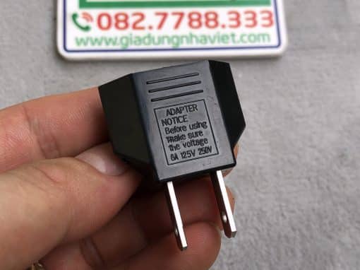 Phích nối điện chuẩn C to A chân tròn Việt Nam sang chân dẹt Mỹ Nhật GM84 6A 250V - Hình ảnh 9