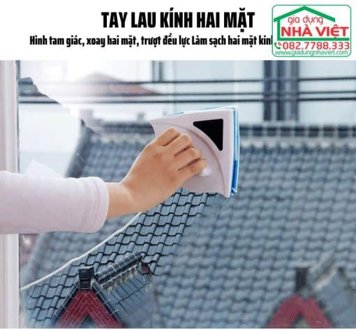 Dụng cụ lau kính 2 mặt hút nam châm vệ sinh cửa kính dày 3mm - 12mm - Hình ảnh 2