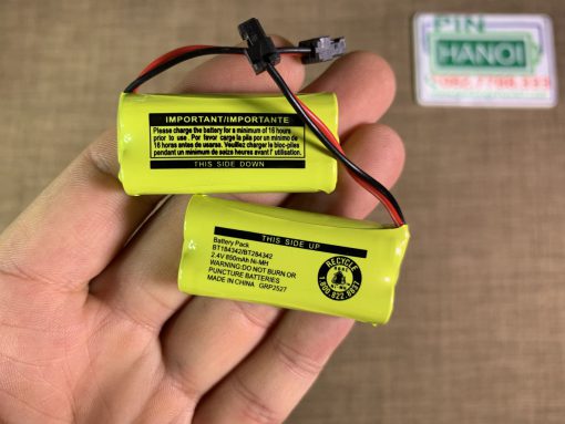 Pin điện thoại ghép 2 pin đũa AAA Ni-MH 2.4V kèm jack cắm BT184342 BT284342 L227 - Hình ảnh 3