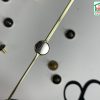 Núm chụp kim giây đồng hồ mạ màu bạc và đen 7mm bằng đồng