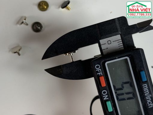 Núm chụp kim giây đồng hồ mạ màu bạc và đen 7mm bằng đồng - Hình ảnh 5