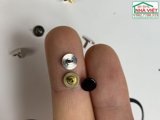 Núm chụp kim giây đồng hồ mạ màu bạc và đen 7mm bằng đồng - Hình ảnh 4
