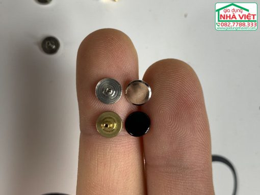 Núm chụp kim giây đồng hồ mạ màu bạc và đen 7mm bằng đồng - Hình ảnh 3