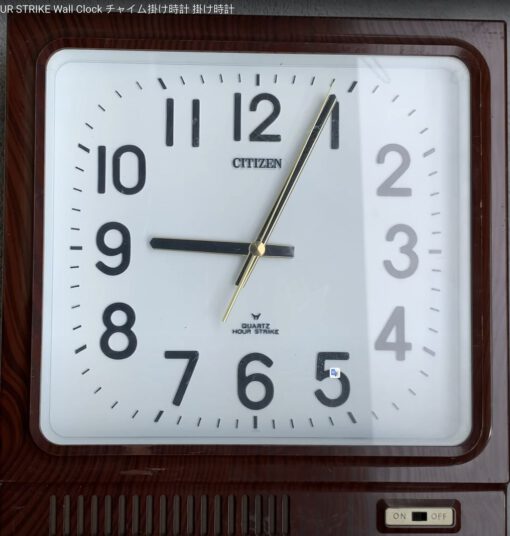 Đồng hồ treo tường chữ nhật có đánh chuông Citizen 8MS332 - Hình ảnh 2