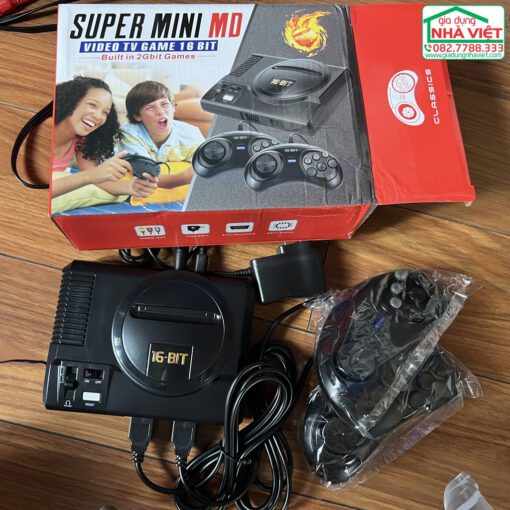 Máy chơi TV game điện tử 6 nút SEGA MD 16 bit tích hợp 208 game - Hình ảnh 2