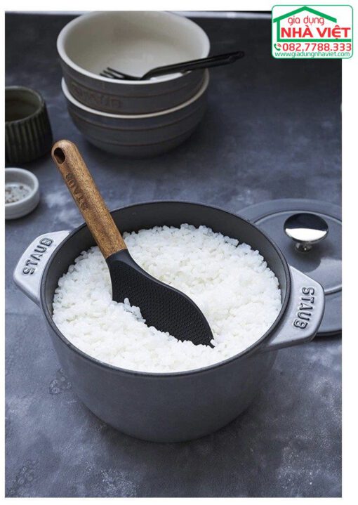 Muôi xới cơm silicone chuôi gỗ 22cm Staub 40503-110-0 - Hình ảnh 9