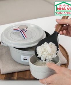 Muôi xới cơm silicone chuôi gỗ 22cm Staub 40503-110-0