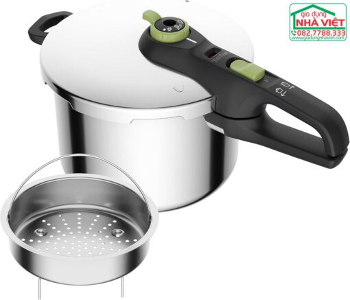 Nồi áp suất inox cao cấp 6L kèm khay hấp Tefal Secure Trendy P2580702 - Hình ảnh 6