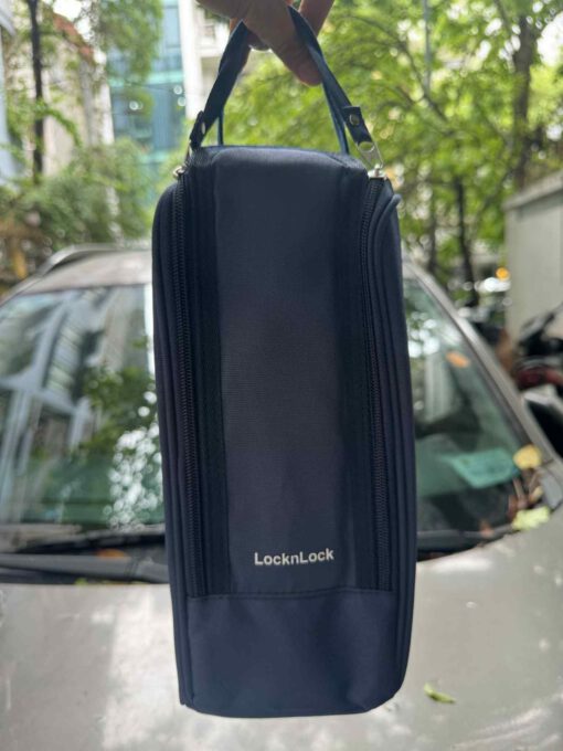Bộ hộp cơm giữ nhiệt Pump Vacuum Lunch Box (300ml*2, 500ml*1, đũa, thìa, túi) LocknLock LHC8052S01 - Ảnh 4