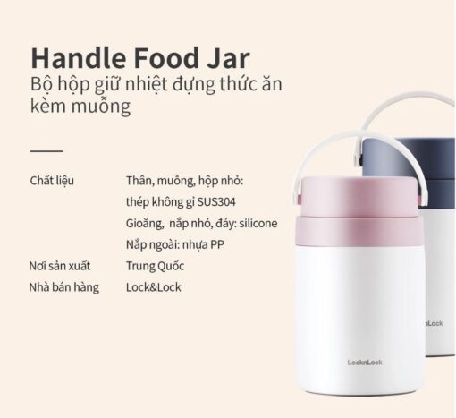 Hộp ủ cháo giữ nhiệt mang đi có quai xách 700ml LocknLock LHC8042 - Ảnh 15