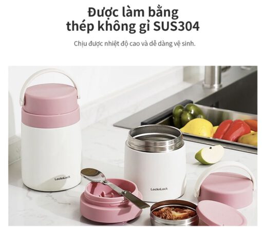 Hộp ủ cháo giữ nhiệt mang đi có quai xách 700ml LocknLock LHC8042 - Ảnh 23