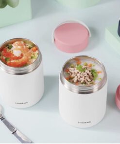 Hộp ủ cháo giữ nhiệt mang đi có quai xách 700ml LocknLock LHC8042