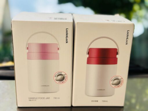 Hộp ủ cháo giữ nhiệt mang đi có quai xách 700ml LocknLock LHC8042 - Ảnh 4