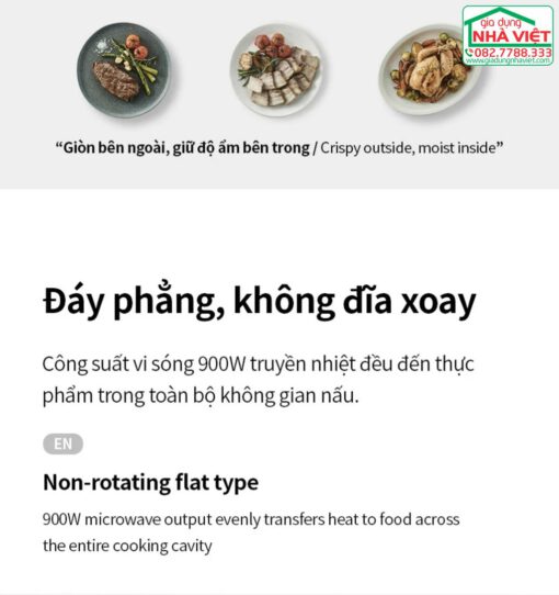 Lò chiên không dầu kết hợp lò vi sóng 22L Locknlock Rangefryer EJF294IVY - Ảnh 7
