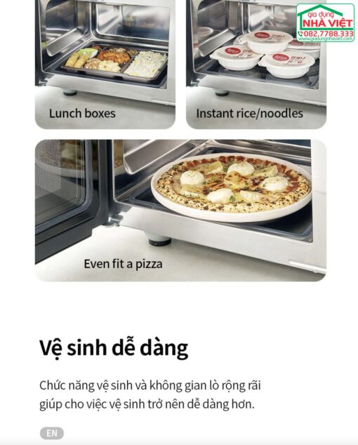Lò chiên không dầu kết hợp lò vi sóng 22L Locknlock Rangefryer EJF294IVY - Ảnh 4