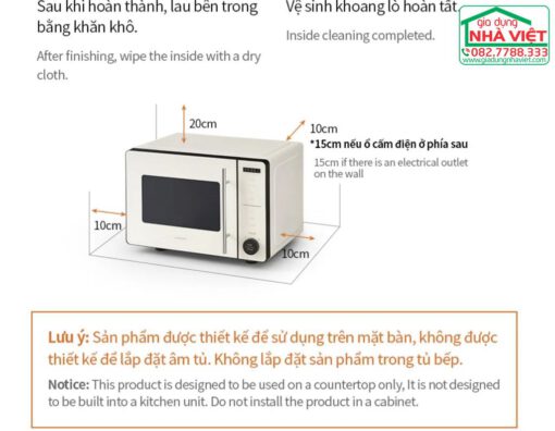 Lò chiên không dầu kết hợp lò vi sóng 22L Locknlock Rangefryer EJF294IVY - Ảnh 2