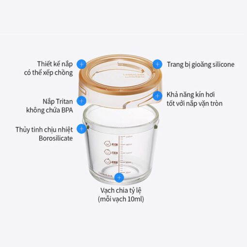 Bộ hộp đựng thức ăn cho bé bằng thuỷ tinh LocknLock LLG542S3IVY - Ảnh 22