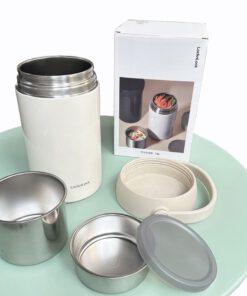 Bình đựng phở, cháo, cơm giữ nhiệt Yoyo Portable Pot White 1.6 L LocknLock LHC8051