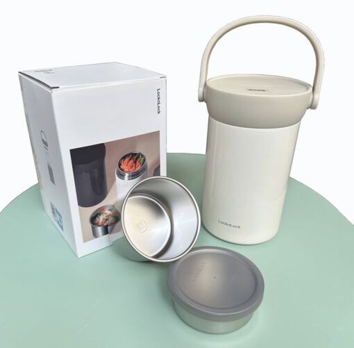 Bình đựng phở, cháo, cơm giữ nhiệt Yoyo Portable Pot White 1.6 L LocknLock LHC8051 - Ảnh 2