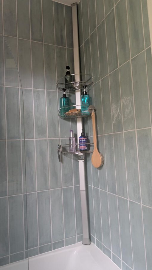 Giá kệ góc treo dụng cụ nhà tắm loại chống sàn và trần Simplehuman BT1062 - Ảnh 22