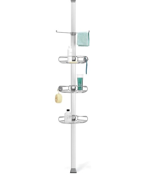 Giá kệ góc treo dụng cụ nhà tắm loại chống sàn và trần Simplehuman BT1062 - Ảnh 15