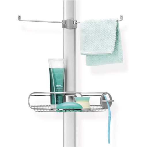 Giá kệ góc treo dụng cụ nhà tắm loại chống sàn và trần Simplehuman BT1062 - Ảnh 11