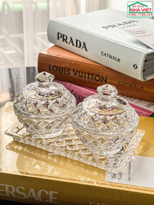 Hũ pha lê có nắp 96mm Crystal Bohemia 53400/14100/096 – made in Czech - Ảnh 7